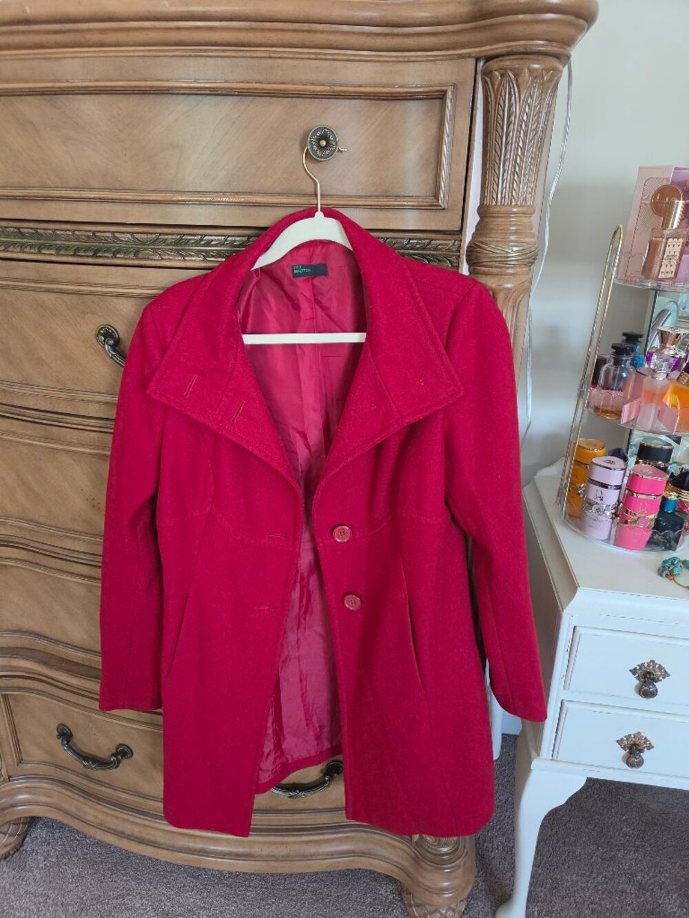 Wool United Color of Benetton Coat Red Size 10 USA